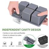 Large Ice Cube Tray for Whiskey: FDDBI Silicone Ice Cube Trays with Lid - 2Pack Big Square Old Fashioned Ice Cube Maker for Cocktail - 2inch Huge Cubed Ice Trays for Whisky