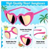 GINMIC Heart Sunglasses for Kids, 24PACK Trendy Heart Shaped Sunglasses Bulk, Kids Sunglasses Party Favors for Boys Girls, Kids Heart Glasses, Colorful Lens