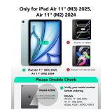 ESR 2 Pack Paper-Feel Screen Protectors for iPad Air 11 Inch M3/M2 (7th/6th Generation, 2025/2024), Write and Draw Like on Paper, 9H Tempered Glass, Matte Writing Film with Alignment Frame, Anti-Glare