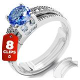 Ring Sizer Adjuster for Loose Rings - Fits Flat Bands Up to 8mm, 8 Pack Easy-Clip Guards, Spacers & Tighteners, Reduces Size by 0.5-1, Invisible Design for Women & Men by 5 STARS UNITED