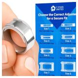 Ring Sizer Adjuster for Loose Rings - Fits Flat Bands Up to 8mm, 8 Pack Easy-Clip Guards, Spacers & Tighteners, Reduces Size by 0.5-1, Invisible Design for Women & Men by 5 STARS UNITED