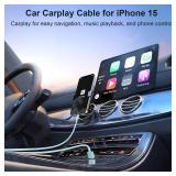 WOCORUO Car Carplay Cable [Apple MFi Certified] 5FT USB to USB C Cable, Car Charger Cable for iPhone 15/15 Plus/15 Pro/15 Pro Max,iPad Pro/Air/Mini (Blue)