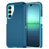 I-HONVA for Samsung Galaxy A16 5G Case Shockproof Dust/Drop Proof 3-Layer Full Body Protection [Without Screen Protector] Rugged Heavy Duty Cover Case for Galaxy A16 5G,Turquoise