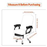 SARAFLORA Office Chair Cover- Medium, Burgundy- Removable Computer Chair Cover for Office Chair with Zipper for Universal Rotating Chair Desk Chair Cover Chair Seat Washable Protector for Pets