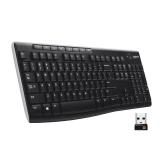 Logitech K270 Wireless Keyboard for Windows, 2.4 GHz Wireless, Full-Size, Number Pad, 8 Multimedia Keys, 2-Year Battery Life, Compatible with PC, Laptop, Black