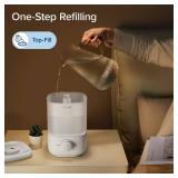 LEVOIT Top Fill Humidifiers for Bedroom, 2.5L Tank for Large Room, Easy to Fill & Clean, 26dB Quiet Cool Mist Air Humidifier for Home Baby Nursery & Plants, Auto Shut-off and BPA-Free for Safety, 25H