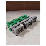 12 Pcs Train Bridge Pier Track Railway Accessories Multi Level Support Risers High Level Blocks Compatible All Major Brands, Grey+Green