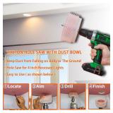 VIKITON 4-1/4 Hole Saw for Recessed Lights, 4.25 Inch Hole Cutter with Dust Bowl Catcher for Led Recessed Lighting 4 Inch and Wood Metal Drywall, Bi-Metal Construction