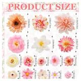 36 Pack Flower Hair Clips Rose Hair Accessories for Women Boho Bride Flower Claw Clip Side Hair Clip Hairpin Brooch Pin Headpiece for Girls Wedding