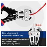 WORKPRO Mini Bolt Cutter 8-inch, Spring Loaded Wire Cutters Heavy Duty with Soft Anti-slip Handle, Small Bolt Cutter, Wire Cable Cutter, Spring Snips Clippers (Upgrade Grip)