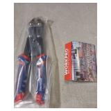 WORKPRO Mini Bolt Cutter 8-inch, Spring Loaded Wire Cutters Heavy Duty with Soft Anti-slip Handle, Small Bolt Cutter, Wire Cable Cutter, Spring Snips Clippers (Upgrade Grip)