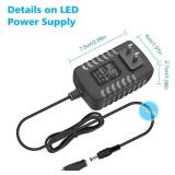 12V LED Strip Power Supply, 2A 24W Power Adapter, 12V Power Supply for LED Strip Lights Security Camera DVD Player, AC 100-240V to DC 12V Transformer, US Plug (5 Pack)