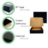 24 Pack 11x9x3 inch Black Shipping Boxes ï¼Cardboard Packaging Boxes for Mailing Shipping Corrugated Cardboard Boxes for Packaging Small Business Craft Flat Shipping Boxes Empty Gifts Giving Produ