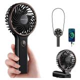 SWEETFULL Handheld Portable Fan, 5000mAh Rechargeable Battery, 6 Speed Wind, LED Digital Display, Foldable Electric Personal Mini Travel Fan with Backup Power, Summer Essentials Gifts for Women Girl