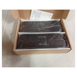 FabStyl Outdoor Fence Lights Solar Powered, RGB Solar Wall Lights Outdoor Waterproof with Sync Group Control & 10 Modes, Black, 4 Pack