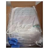 VWJ 10 Packs Urinary Drainage Bags, 4000mL Urinary Bags with 10PCS 36-inch Extension Tubes, Large Volume Anti-Reflux Drain Bags, Overnight Collector Urine Bags for Health Aids