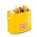 Oscar Mayer 2 Slot Hot Dog and Bun Toaster with Mini Tongs, Hot Dog Toaster Works with Chicken, Turkey, Veggie Links, Sausages and Brats, Yellow