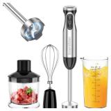 Bonsenkitchen Immersion Blender Accessories  Stainless Steel Blade, Egg Whisk, Beaker & Chopper Bowl (HAND BLENDER IS NOT INCLUDED)