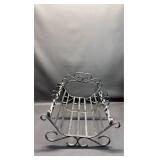 Decorative Wrought Iron Log Holder (approximately 19 inches long by 16 inches tall and 15 inches wide)