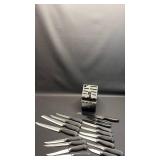 J A Henckels and Chicago Cutlery Knives in Knife Block with Honing Steel