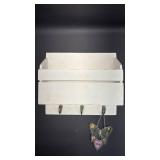 Decorative Butterfly Sun Catcher and Wall Mounted Mail Holder and Key Hook Approximately 12 inch by 10 inch