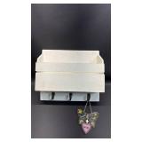 Decorative Butterfly Sun Catcher and Wall Mounted Mail Holder and Key Hook Approximately 12 inch by 10 inch