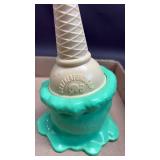 (2) Malevolent Mint Decor 8 inches tall.