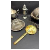 Silverplate, Pewter, Gilt and Bone. Serving and Decorative Items