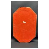 Miss Jane Bowles 18th Century Style Portrait Print with Dog in Octagonal Frame (approximately 13 inches tall)