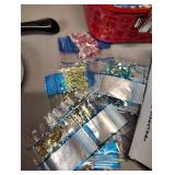 BEAUTY PRODUCTS AND FLORAL SHOULDER BAG