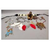 NATIVE AMERICAN JEWELRY AND STATUE FIGURE