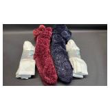Diabetic Comfort Socks and Grippy Pom Pom Slipper Sock Bundle