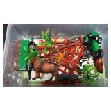 Bolzra Farm Animal Play Set with Storage Case