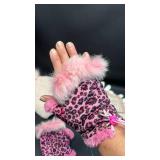 Knit and Fur Winter Accessories Bundle - Light Pink and Hot Pink