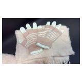 Knit and Fur Winter Accessories Bundle - Light Pink and Hot Pink