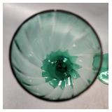 SET OF 4 JUNIPER GREEN WINE GLASSES