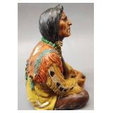 NATIVE AMERICAN JEWELRY AND STATUE FIGURE