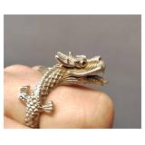 STERLING SILVER CHINESE DRAGON RING SIZE 9.5