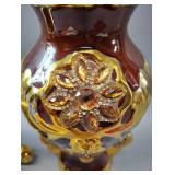 VINTAGE CERAMIC VASES 11 INCHES AND 6 INCHES TALL