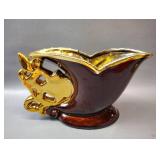 VINTAGE CERAMIC VASES 11 INCHES AND 6 INCHES TALL