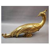 Vintage Gold Gilt Pheasant Hollywood Regency Decor Damage