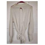 DO + BE TAGS STILL ON WRAPPED SWEATER IN CREAM SIZE LARGE