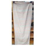 PALE PINK AND BLUE GEOMETRIC PATTERN POLYESTER RUNNER