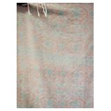 PALE PINK AND BLUE GEOMETRIC PATTERN POLYESTER RUNNER