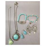 Turquoise Stones and Beaded Jewelry