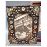 Longhorn, Framed Helen Paul Southwestern Print And Shells