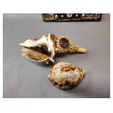 Longhorn, Framed Helen Paul Southwestern Print And Shells