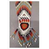 Native American STYLE HANDMADE BEADED BEAR PAW LARIAT NECKLACE