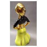 vintage Mid-Century Modern ceramic belly dancer or genie figurine approximately 9 inches tall