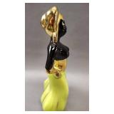 vintage Mid-Century Modern ceramic belly dancer or genie figurine approximately 9 inches tall